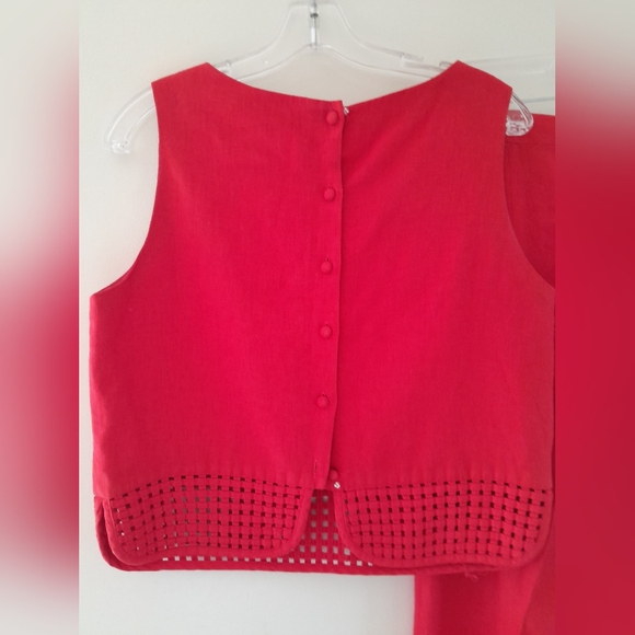 Rare Vintage John Roberts  Co-Ord Set retro collector size 12 Petite Linen Blend - Picture 5 of 15